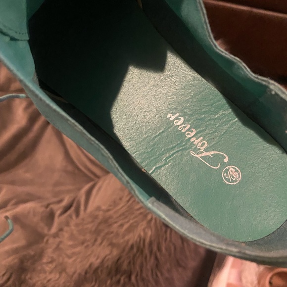 Forever Women lace up shoe mint size 81/2 - Picture 4 of 10